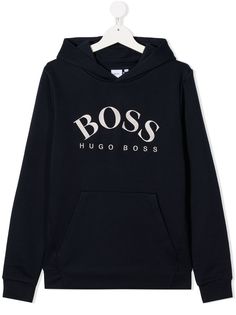 BOSS Kidswear худи с вышитым логотипом