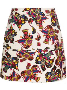 La DoubleJ юбка с завышенной талией и абстрактным узором