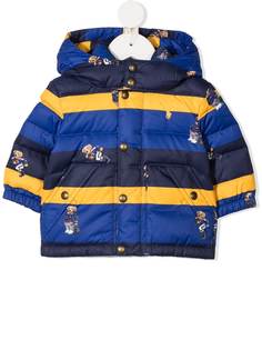 Ralph Lauren Kids пуховик в стиле колор-блок