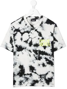 Diesel Kids футболка с принтом тай-дай и логотипом