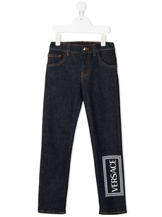 Versace Kids джинсы с логотипом