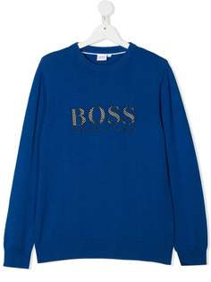 BOSS Kidswear толстовка с нашивкой-логотипом