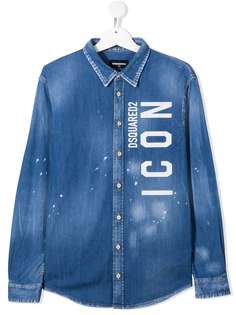 Dsquared2 Kids джинсовая рубашка Icon