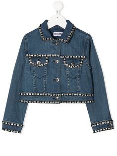 Moschino Kids джинсовая рубашка с длинными рукавами