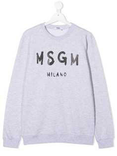 Msgm Kids свитер с логотипом