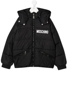 Moschino Kids пуховик с принтом Moschino Couture!