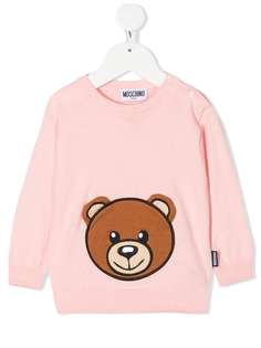 Moschino Kids джемпер с длинными рукавами и вышивкой Teddy Bear