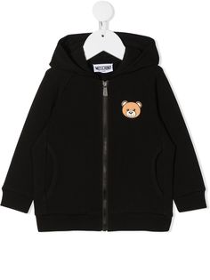 Moschino Kids худи на молнии с логотипом