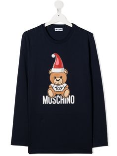 Moschino Kids свитер с длинными рукавами и принтом Teddy Bear