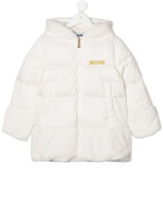 Moschino Kids пуховик Teddy Bear с вышивкой