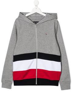 Tommy Hilfiger Junior худи на молнии с полосками