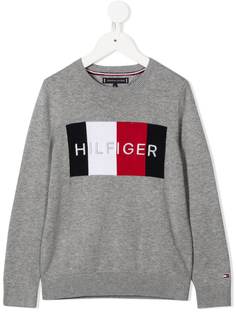 Tommy Hilfiger Junior джемпер с вышитым логотипом