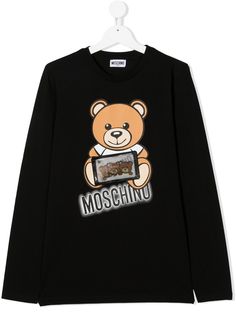 Moschino Kids топ Teddy Bear с длинными рукавами
