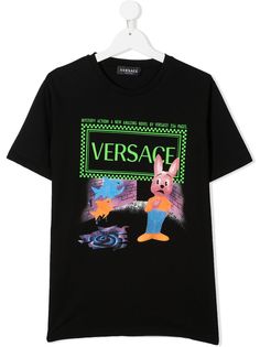 Young Versace футболка с графичным принтом и логотипом