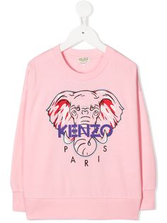 Kenzo Kids свитер с вышитым логотипом