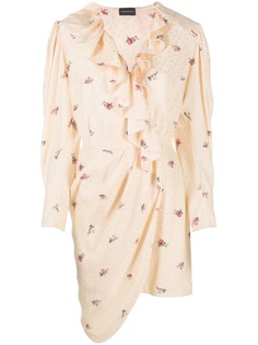 Magda Butrym платье с оборками и цветочным принтом