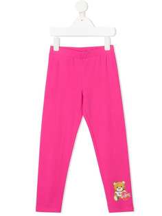 Moschino Kids легинсы Teddy Bear с принтом