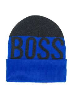 BOSS Kidswear шапка бини с логотипом