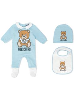 Moschino Kids пижама Teddy с логотипом