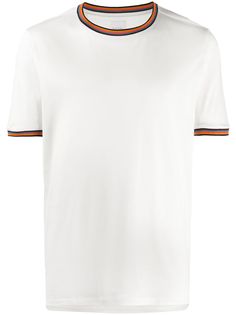 PAUL SMITH футболка с отделкой в полоску