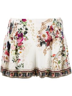 Camilla расклешенные шорты с цветочным принтом