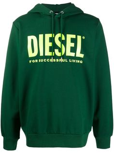 Diesel толстовка с капюшоном и логотипом