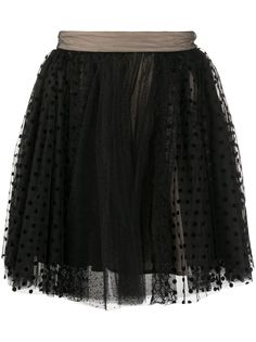 Brognano кружевная юбка в горох