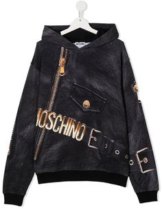 Moschino Kids толстовка с принтом