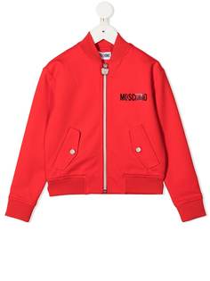 Moschino Kids бомбер с логотипом