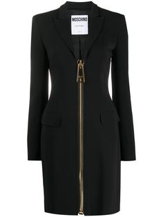 Moschino платье на молнии с глубоким вырезом