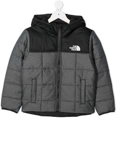 The North Face Kids стеганая куртка с капюшоном
