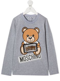 Moschino Kids топ Teddy Bear с длинными рукавами