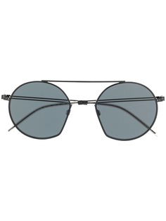 Emporio Armani солнцезащитные очки в шестиугольной оправе