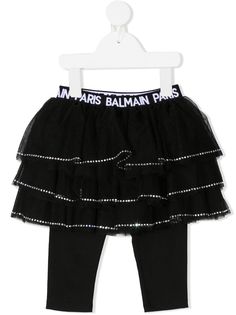 Balmain Kids легинсы с логотипом