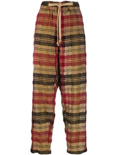 Uma Wang клетчатые брюки прямого кроя