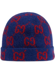 Gucci Kids шапка бини вязки интарсия с логотипом