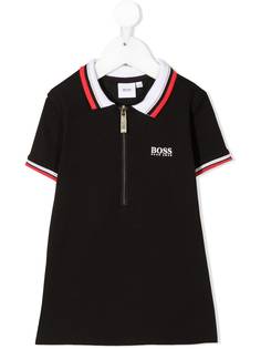 BOSS Kidswear платье мини с воротником поло