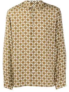 Sandro Paris рубашка с геометричным принтом и длинными рукавами