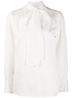 Sandro Paris жаккардовая блузка с бантом