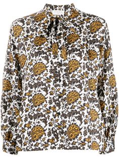 Sandro Paris блузка Dams с бантом