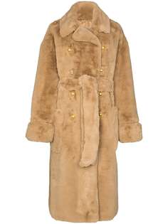 Alexandre Vauthier двубортная шуба из искусственного меха
