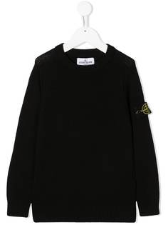 Stone Island Junior свитер с нашивкой-логотипом