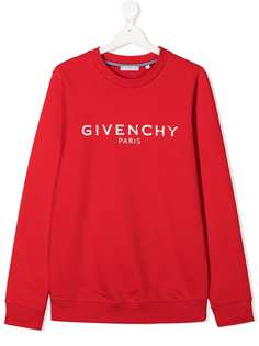 Givenchy Kids толстовка с круглым вырезом и логотипом