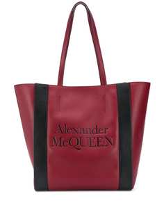 Alexander McQueen сумка-тоут с тисненым логотипом Signature