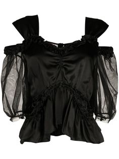 Simone Rocha блузка с открытыми плечами и оборками