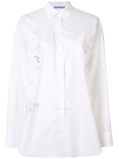Ermanno Scervino рубашка оверсайз с принтом граффити и блестками