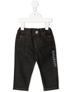 Balmain Kids джинсы с логотипом