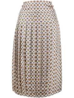 Tory Burch плиссированная юбка с монограммой