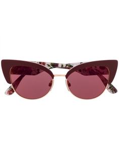 Dolce & Gabbana Eyewear солнцезащитные очки в оправе кошачий глаз с принтом