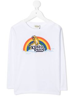 Kenzo Kids футболка с логотипом и длинными рукавами